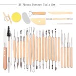 38 - piece ceramic tool set, clay sculpting modeling tools, ceramic clay carving tool set for beginners ...