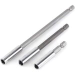 3pcs 1 / 4  tige porte embouts magn�tique extension de vissage rallonge perceuse �lectrique tournevis ...