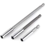 [jamais utilis�] 3pcs 1 / 4  tige porte embouts magn�tique extension de vissage rallonge perceuse �lectrique ...