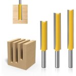 3pcs 8mm jarret jeu de mors droits outils de travail du bois de fraise en bois de carbure 3 pi�ces m�ches ...