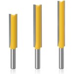 3pcs 8mm jarret jeu de mors droits outils de travail du bois de fraise en bois de carbure 3 pi�ces m�ches ...