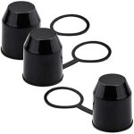 3pcs capuchon pour attelage de remorque, remorque attelage boule couverture auto, 50mm remorque couverture ...