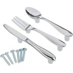 3pcs couteau cuill�re fourchette armoires de cuisine tiroir placard pull manches boutons