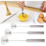 3pcs fouet, batteur � ?ufs manuel en acier inoxydable, batteur manuel semi - automatique batteur m�langer ...