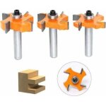3pcs fraise  rainurer et languette, 4 boules de lame 8 mm shank t - fraise en forme de bois, outils ...