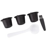 3pcs ménage réutilisable capsules de café filtre capsules rechargeables tasse fit pour nespress (noir) ... 3pcs ménage réutilisable capsules de café filtre capsules rechargeables tasse fit pour nespress (noir) ...