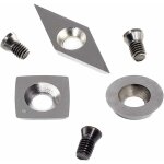 3pcs plaquettes de coupe en carbure de tungstne pour outils de tournage  tour  bois (comprend carr ...