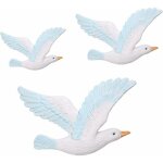 Vurahome - 3pcs r�sine tenture murale mouettes oiseaux nautique plage d�corations murales