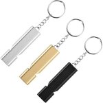 3pcs sifflet de survie avec porte - cl�s, sifflet d'urgence, sifflet arbitre, sifflets de signalisation ...