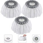 3pcs têtes microfibre balai, mop heads, tête de vadrouille rechange rond têtes mop rotation à 360 pour ... 3pcs têtes microfibre balai, mop heads, tête de vadrouille rechange rond têtes mop rotation à 360 pour ...