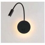 3w + 8w led lampe de chevet noir applique liseuse applique de chevet pour lire led lampe de lecture de ...