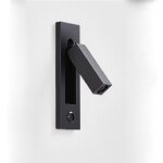 3w noir lampes de lecture, t�te de lit applique murale liseuse encastr� interrupteur poussoir lampes ...