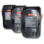 Vhbw 3x batteries compatible avec aeg bex18 - 125 - 0, bbh18 li - 302c, bbh18 - 0, bex18 - 125, bbh 18 ...