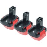 3x batteries compatible avec bosch gsb 12ve - 2, gsb 12, gli 12, gli 12v flash light, exact 8, gdr 12v ...
