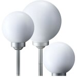 3x led solar kugel - set eclairage de jardin eclairage ext�rieur d�co chemin lampe enfichable v�randa ...