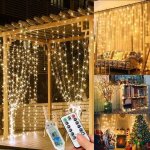3x3m guirlande lumineuse 300 led rideau lumineux 8 modes d'eclairage intrieur extrieur decoration mariage ...
