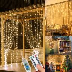 3x3m guirlande lumineuse 300 led rideau lumineux 8 modes d'eclairage int�rieur ext�rieur decoration mariage ...
