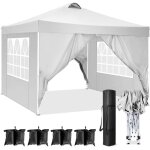 3x6m tonnelle pliante de jardin pop - up impermable anti - uv, barnum pliant avec 6 parois latrales ...