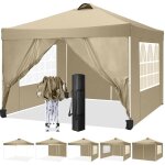 3x6m tonnelle pliante de jardin pop - up impermable anti - uv, barnum pliant avec 6 parois latrales ...