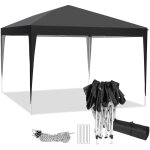 3x3m tonnelle pliante de jardin impermable, barnum pliant protection contre le soleil pour pique - nique, ...