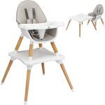 Goplus - 4 en 1 chaise haute convertible en table chaise, bebe chaise plateau 4 position reglable coussin ... Goplus - 4 en 1 chaise haute convertible en table chaise, bebe chaise plateau 4 position reglable coussin ...