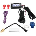 4 en 1 moto thermom�tre lcd num�rique temp�rature de l'huile temps tension vitesse affichage m�tre dc12v ...