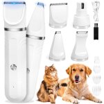 4 - en - 1 tondeuse chien chat professionnelle sans fil, tondeuse animaux silencieuse, avec 4 t�tes de ...