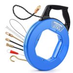 4, 5mm 50m aiguille electricien spirale tire fil electrique solide câble fibre de traction avec 7 adaptateur ... 4, 5mm 50m aiguille electricien spirale tire fil electrique solide câble fibre de traction avec 7 adaptateur ...
