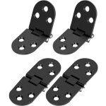 4 charni�res noires pliantes � 180 degr�s - alliage de zinc inoxydable noir - pour tables pliantes, armoires ...