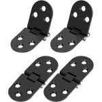 4 charnires noires pliantes  180 degrs - alliage de zinc inoxydable noir - pour tables pliantes, armoires ...