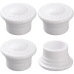 4 embouts de rideau en plastique blanc de 28mm en forme de colonne de remplacement pour tringle d�corative, ...