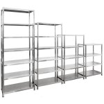 Shelfr - 4 tagres charges lourdes acier inox - 296x41x200 tagre rangement mtallique