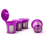 4 filtres � caf� r�utilisables capsules de caf� rechargeables avec filtre int�gr� pour cafeti�re � une ...