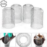 4 filtres de goutti�re en aluminium flexible diam�tre 8cm grille grillage stop feuille crapaudine cr�pine ...