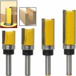 [jamais utilis�]4 fraises � copier, fraise pour affleurer droite, queue de 8mm, diam�tre de 19. 05mm, ...