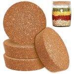 4 gros bouchons en li�ge brun, coniques de 7, 4 � 8, 9 cm, r�utilisables, r�sistants � la poussi�re et ...