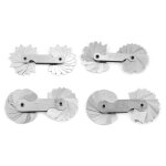 4 jauges de rayon en acier inoxydable pour cong�s, outil de mesure r0, 3 - 1, 5 / r1 - 6, 5 / r7 - 14, ...