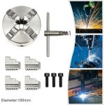 4 mandrins, mandrin � 4 mors auto - centr� de 100 mm, mandrin de tour de haute pr�cision, pour tours ...