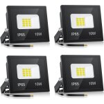 4 pack 10w projecteur exterieur led, 1000lm 6500 k blanc froid super lumineux spot led ext�rieur, �tanche ...