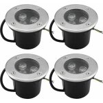 4 pack 3w ip65 spot led encastr� ext�rieur 270 lumen rond led terrasse downlight lampe d'�clairage de ...