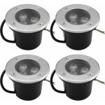 4 pack 3w ip65 spot led encastr� ext�rieur 270 lumen rond led terrasse downlight lampe d'�clairage de ...
