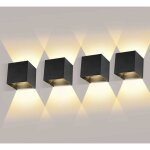 4 pack applique murale interieur / exterieur 12w avec angle de faisceau réglable appliques murales led ... 4 pack applique murale interieur / exterieur 12w avec angle de faisceau réglable appliques murales led ...