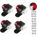 4 packs de feux de position latraux led, 12 - 24v blanc rouge, feux d'avertissement double face, feux ...