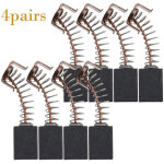 4 paires de balais de charbon pour moteurs 12 x 8 x 5 mm, compatibles avec les meuleuses d'angle ws125 ...
