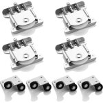 4 paires de porte coulissantes pour porte de garde - robe, roulette placard, roues rouleaux en alliage ...