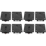 4 paires de roulettes de meubles pour placard, armoire, armoire, poulie de porte coulissante