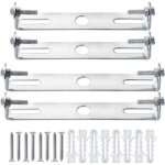 4 paquets fixation plafonnier, rosace plafond, lustre support de lumi�re universel argent� avec vis et ...