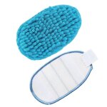 [jamais utilis�] 4 patins en microfibre pour balais vapeur black + decker avec gant steamitt? fshsmpa ...