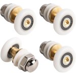 4 pcs 25mm roulette porte coulissante douche, roulette douche de rechange pour rouleau, rechange de portes ...