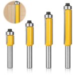4 pcs 8mm tige fraise a copier, fraise defonceuse avec roulement sup�rieur, fraisage de menuiserie, per ...